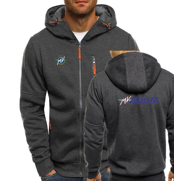 MV Agusta Corse Print Mens zipper Sweatshirt Men Hoodies Autumn Sweatshirts Hoodie Winter Hooded Tracksuit Hombrer Clothes | Мужская