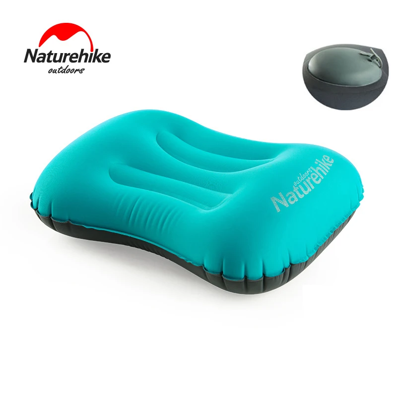 Blue Style 2 Naturehike Air надувная подушка Сверхлегкий Портативный ручной Пресс Открытый Подушка путешествия подушка для шеи складной походный туристический коврик - Цвет: Blue Style 2