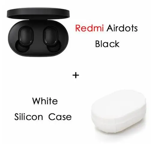 with case Оригинальные Xiaomi Redmi Airdots TWS Bluetooth 5,0 наушники беспроводные активные шумоподавления с микрофоном громкой связи с управлением AI - Цвет: with case