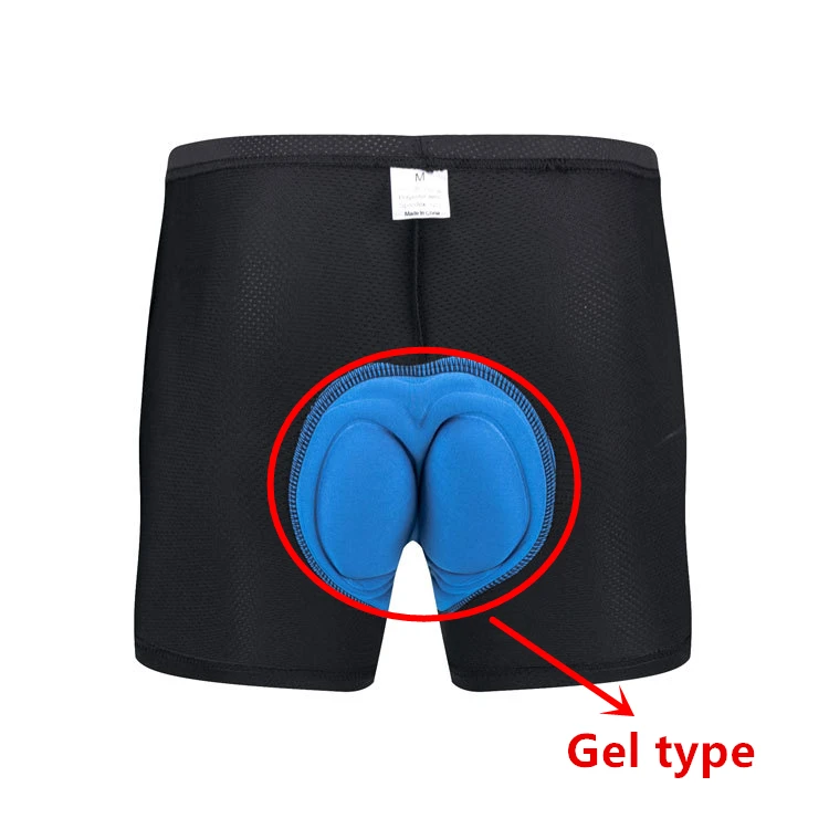 Gel Padded Shorts Велосипедные шорты губка с гелевым наполнителем велосипедный нижнее белье противоударные велосипедные шорты мужские компрессионные для езды Велосипедное нижнее белье Трусы Колготки - Цвет: Gel Padded Shorts