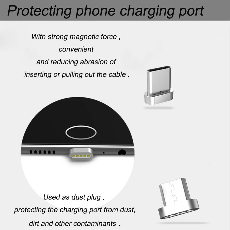 Магнитный переходник для зарядки 2 в 1 Micro USB к type C &amp микро-usb-штекер type-c Android