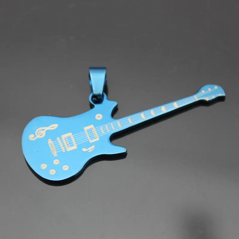 Ожерелье с подвеской в виде гитары из нержавеющей стали|women jewelry|necklace stainless steelcharm