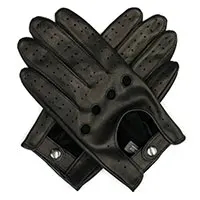 Harssidanzar мужские кожаные перчатки для вождения без подкладки - Цвет: Black pro-lamb-touch