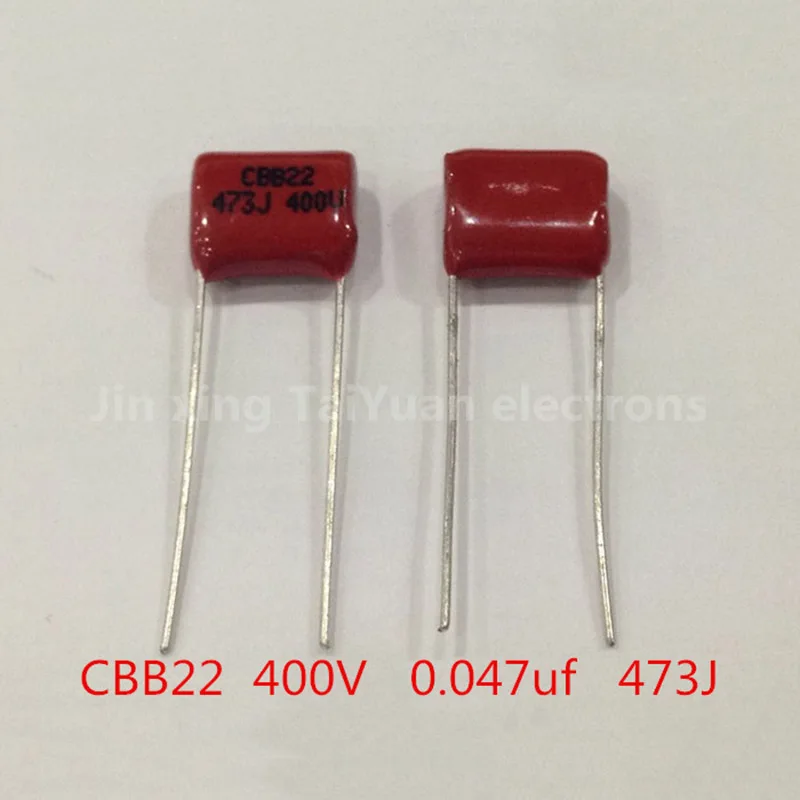 Cbb22 CBB 0 047 мкФ 473J 400 V Металлизированный Полипропиленовый наполнитель Kapasitor P = 10 мм