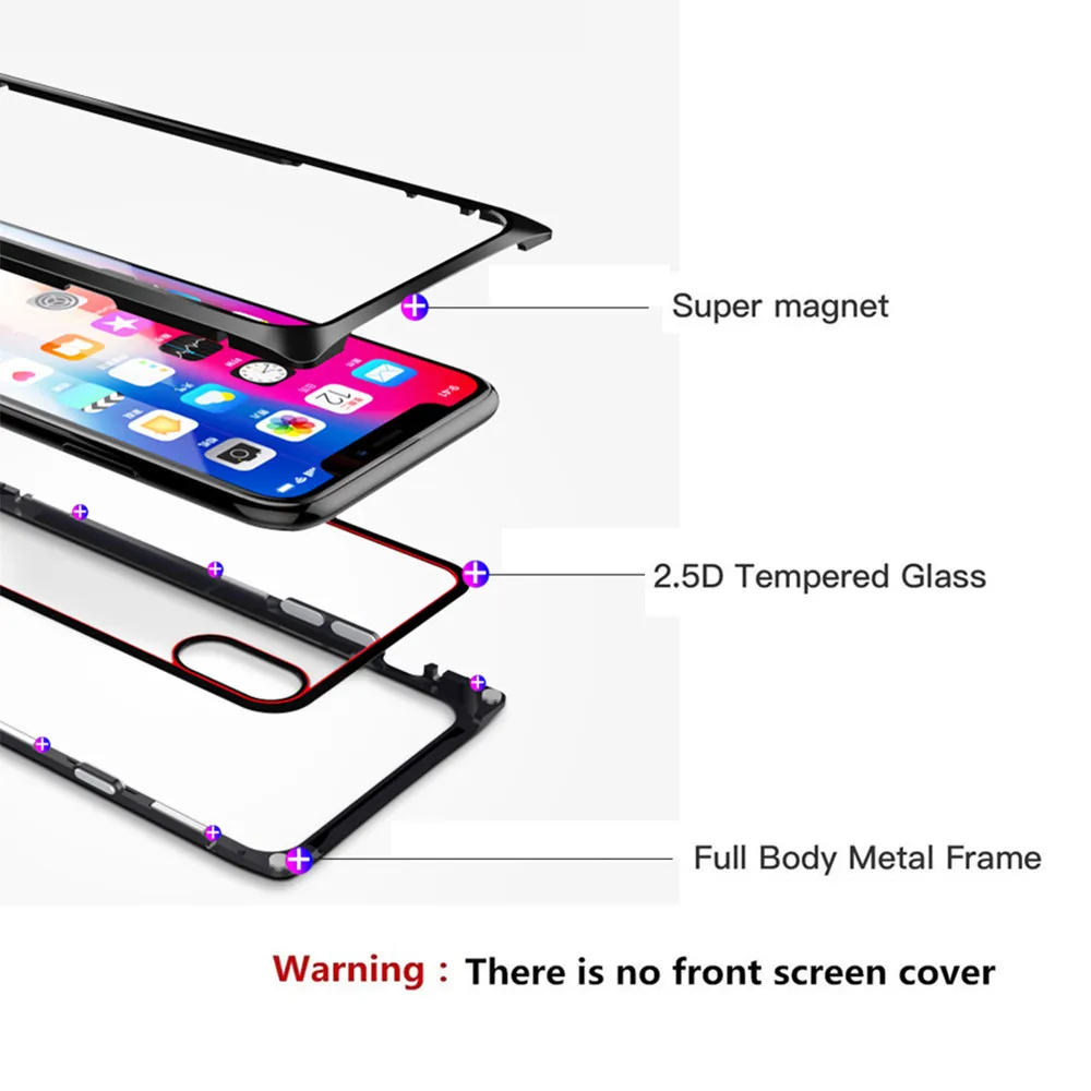Полностью Защищенный металлический жесткий чехол для iphone XS 5 8 дюйма с защитой от