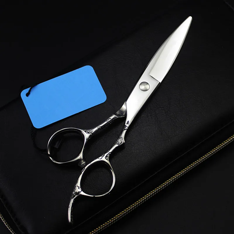 Custom name japan 440c 6 inch Plum handle hair cutting scissors barber makas cut shears haircut scissor hairdressing | Красота и