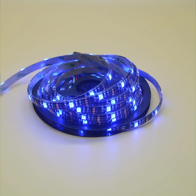5050 RGB Гибкая светодиодная лента 60 светодиодов/м 12 в 1/2/3/4/5 м черная печатная плата
