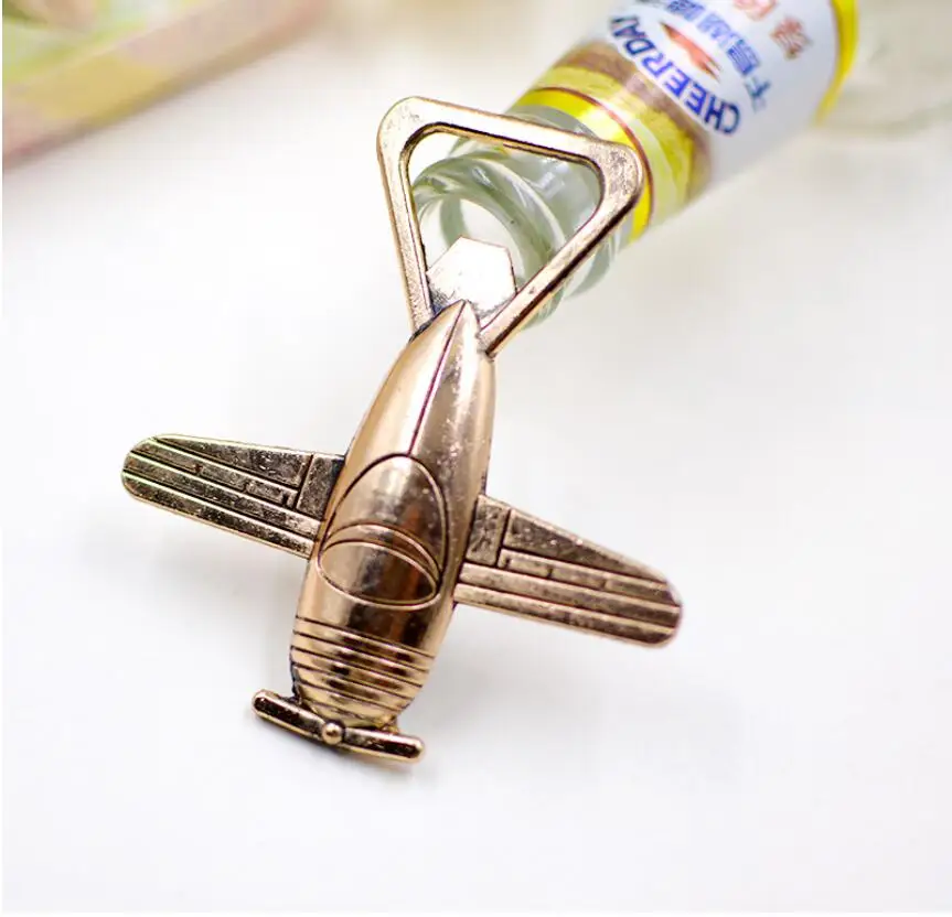 

Novelty creative helicopter plane flight shaped beer bottle opener soda drink metal opening tool kitchen bar pub gadgets tools