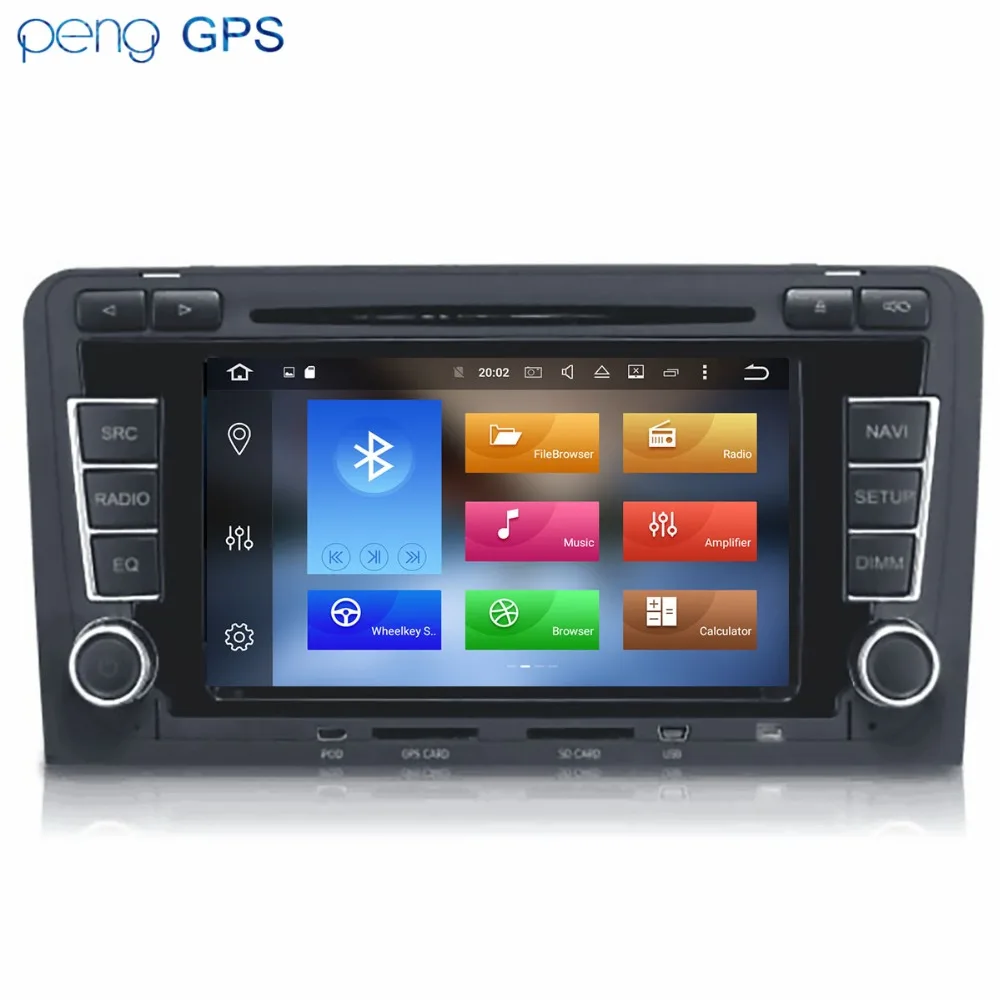 Автомобильный стерео Мультимедийный радиоприемник Android 8 1 GPS для AUDI A3 2003 2004-2005 4 Гб