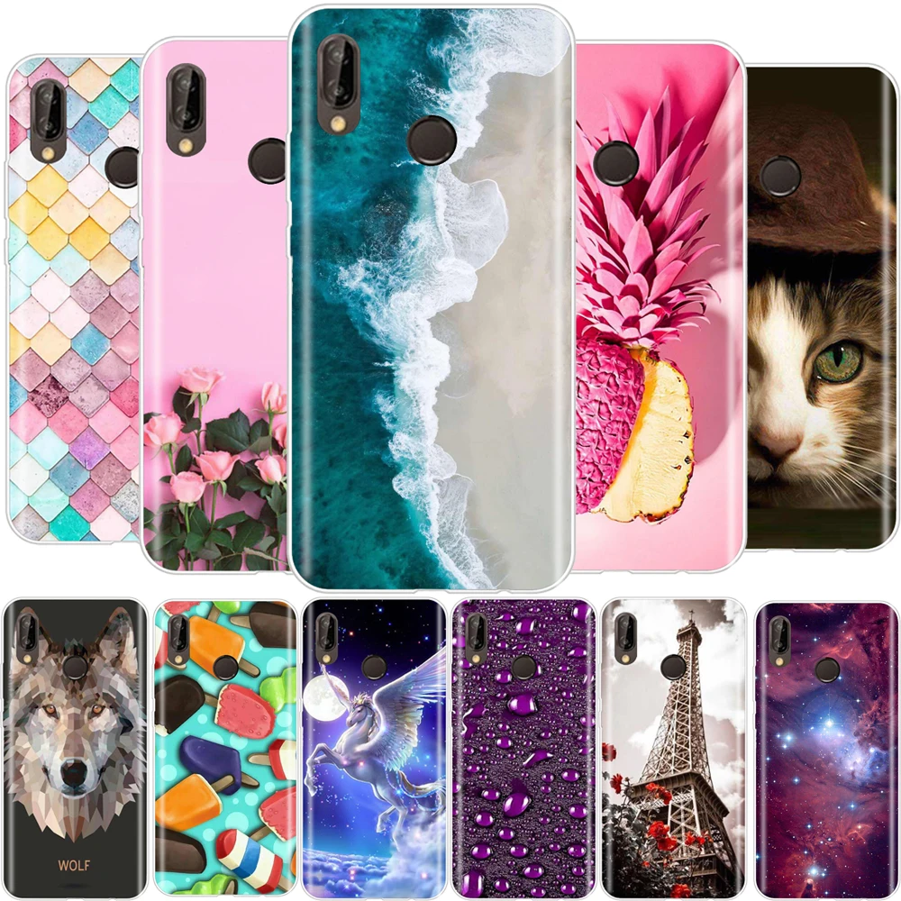 Чехол huawei Y7 2019 чехол Coque Prime Мягкий силиконовый TPU Funda для телефона |
