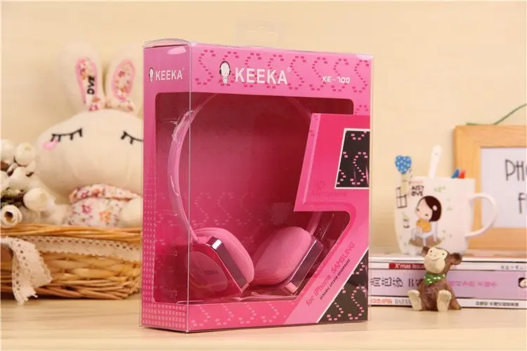KEEKA 120 см проводной Профессиональные наушники стерео Бас милые красочные детские