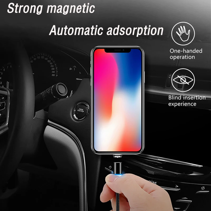 1 2 м 2в1 в Usb Магнитный кабель Micro type C зарядный шнур для samsung Galaxy A3 A5 A7 A8 A9 huawei