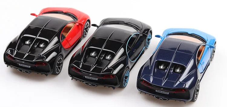 1:32 литая под давлением модель автомобиля из металлического сплава Bugatti Chiron Модель гоночного автомобиля звуковой светильник для двери игрушка для детей подарок