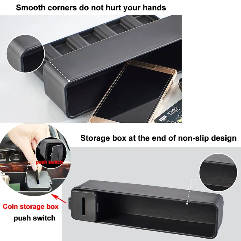 New Storage Box Car Organizer Seat Gap PP Resin Case Pocket Side Slit for Wallet Phone Coins Cigarette Keys Cards | Дом и сад