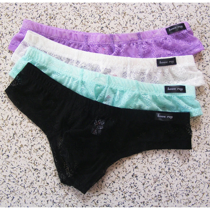 Мужские кружевные трусы боксеры нижнее белье для мужчин маленькие мужские шорты