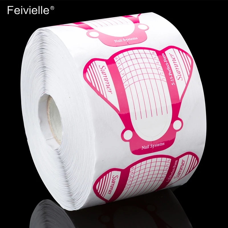 Новинка Feivielle 100 шт. Профессиональная форма для ногтей наклейка инструмент