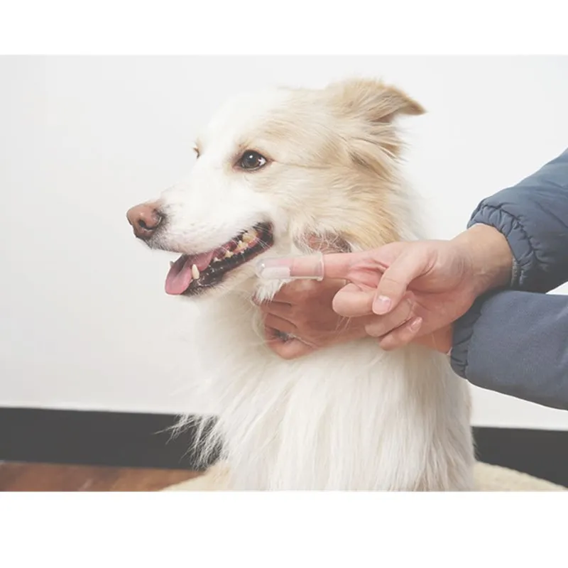 Зубная щетка для питомцев материнство Силиконовая зубная Щенок Кот палец кисти