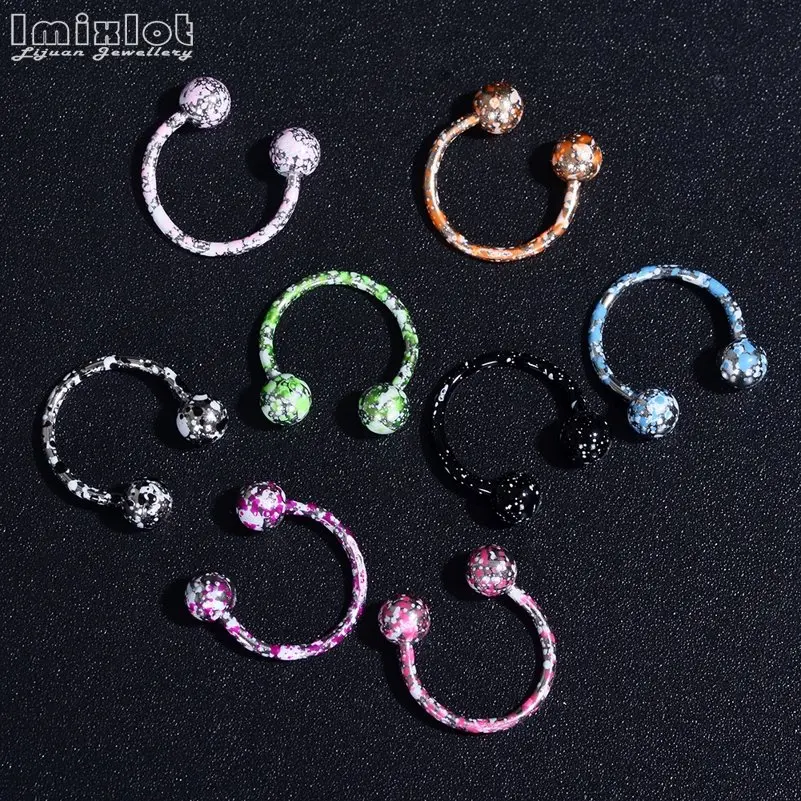 Кольцо для носа и перегородки из нержавеющей стали 8 шт./компл. 18 г | Украшения