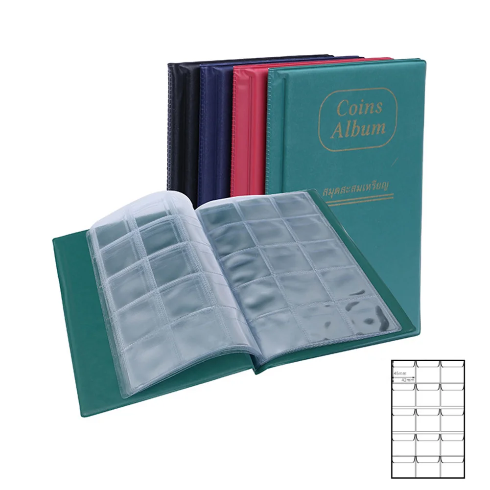 150 карманов из кожи ПУ портативный Альбом для монет вертикальный тип 10 страниц