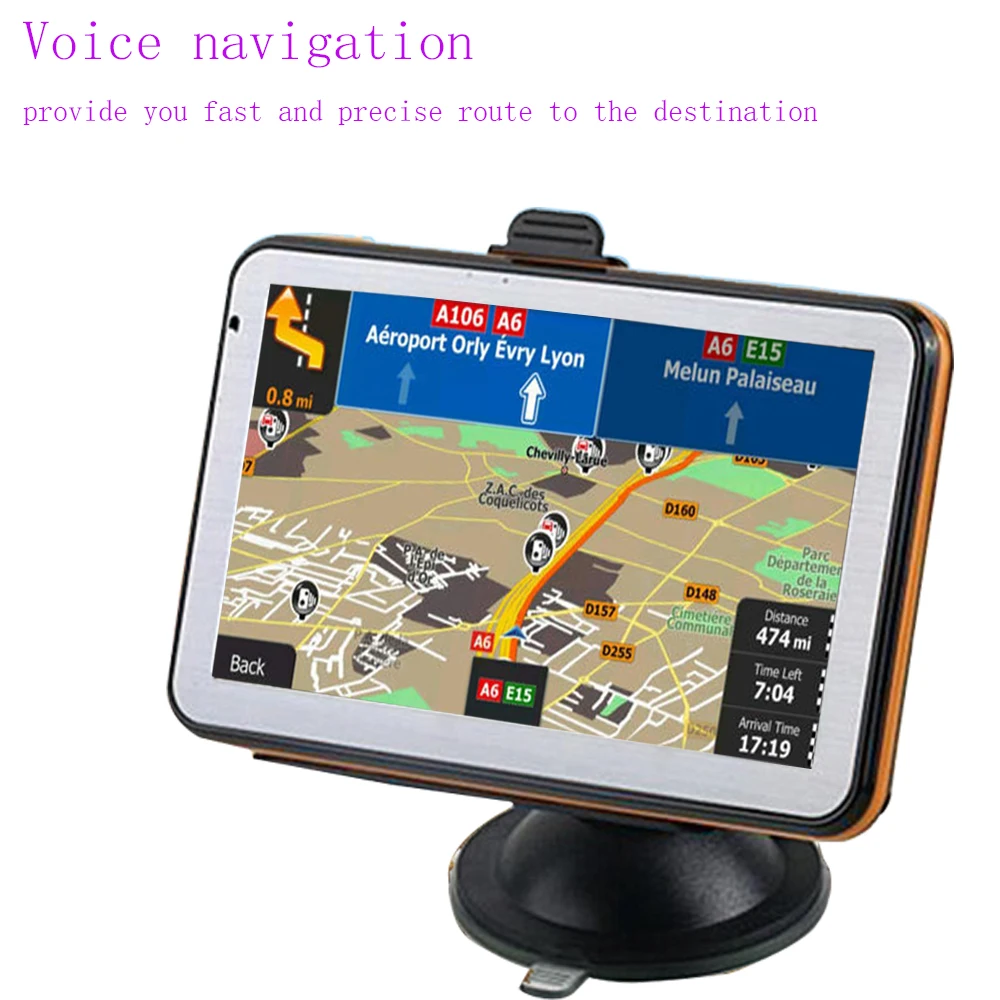 Автомобильный gps5 дюймовый навигатор FM Bluetooth спутниковая голосовая навигация