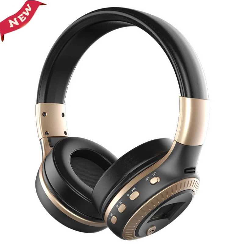 ZEALOT B19 HiFi бас стерео Bluetooth наушники Беспроводная гарнитура ЖК-дисплей с