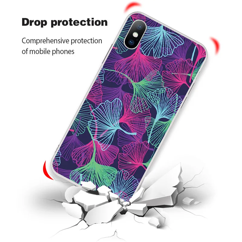 USLION прозрачный чехол с подсолнухами для iPhone 6 6s 7 8 Plus 5 5s SE цветами и фруктами