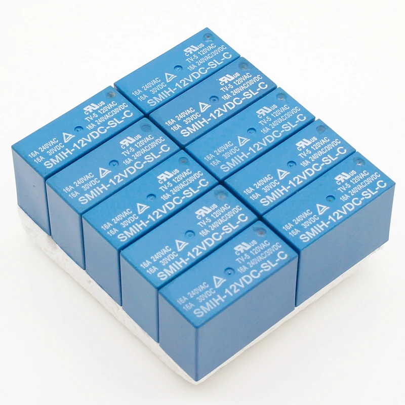 Реле мощности 10 шт./лот SMIH-05VDC-SL-C SMIH-12VDC-SL-C SMIH-24VDC-SL-C 5V 12V 24V 16A 8PIN Набор преобразований