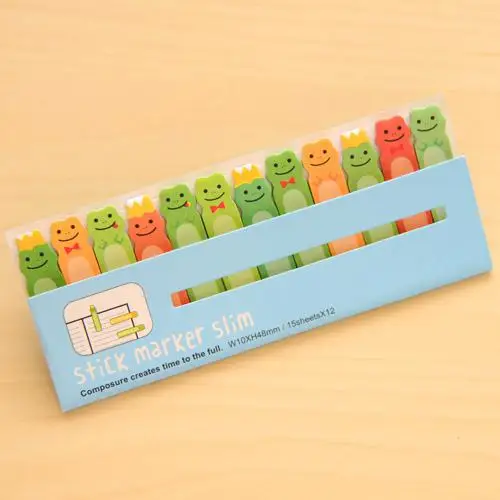 Diy Мини милый Kawaii мультфильм животных блокнот Лягушка Кролик Любовь Арбуз бумага для заметок канцелярские корейские стикеры - Цвет: F