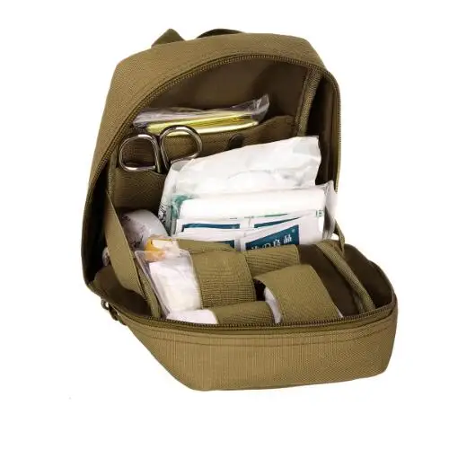 Мужская нейлоновая поясная сумка Military Men для путешествий с системой Молле и аксессуарами для тактической первой помощи на бедре с камуфляжным узором Fanny Emergency Medical Bag.