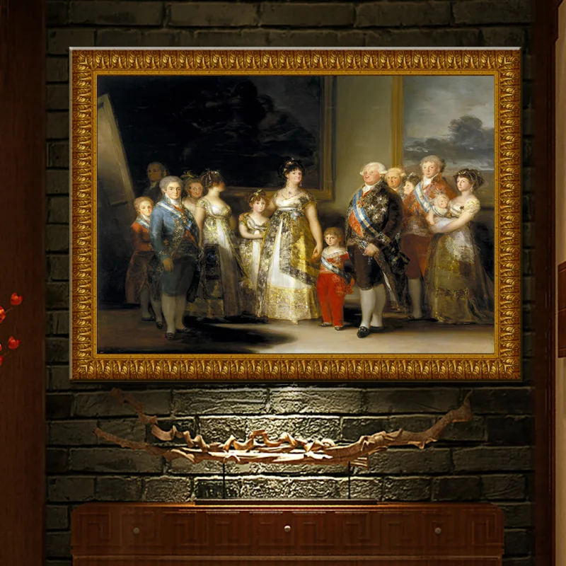 Ручной масляной живописи классической суд людей дворец вообще семья хлопок