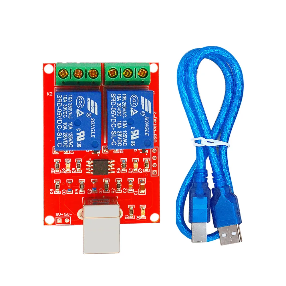 Свободный привод 2 переключатель управления 5V релейный модуль USB Компьютерный