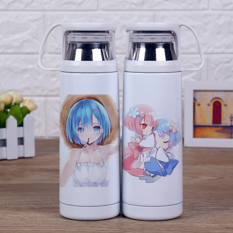 Rem Вакуумная чашка лампа Мультфильм связанные термосы 304 мл 500 сталь термос с