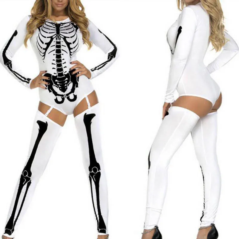 Костюм на Хэллоуин комбинезон 2018 нарядный женский с длинными рукавами боди
