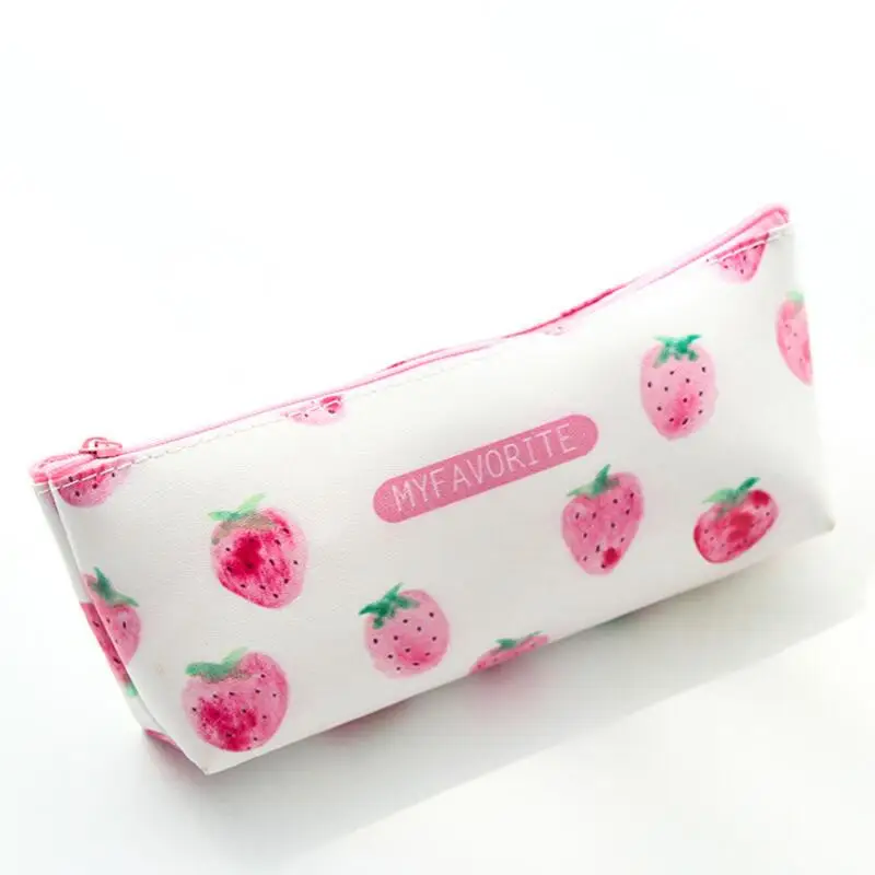 Милый силиконовый пенал для карандашей с клубникой органайзер хранения