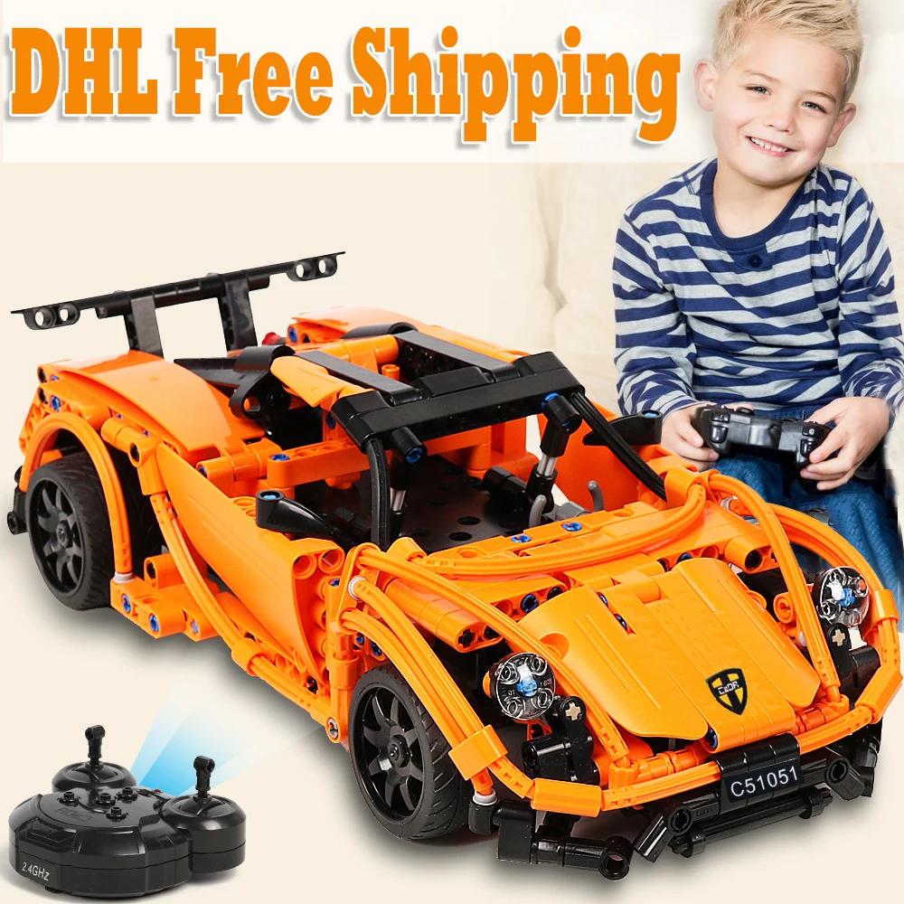 Cada RC строительные блоки игрушечные спортивный гоночный автомобиль модель блока