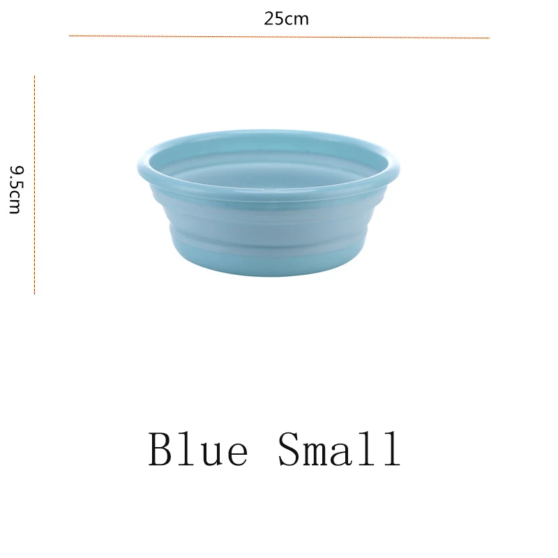 Blue Small Портативное складное ведро, складной умывальник для туризма, умывальник для кемпинга, Автомобильный складной умывальник, бытовые инструменты для чистки ведра - Цвет: Blue Small