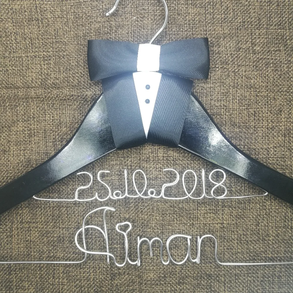 Personalized  Wedding Hanger, bridesmaid gifts, name hanger, brides hanger custom Bridal Gift  with bowknot