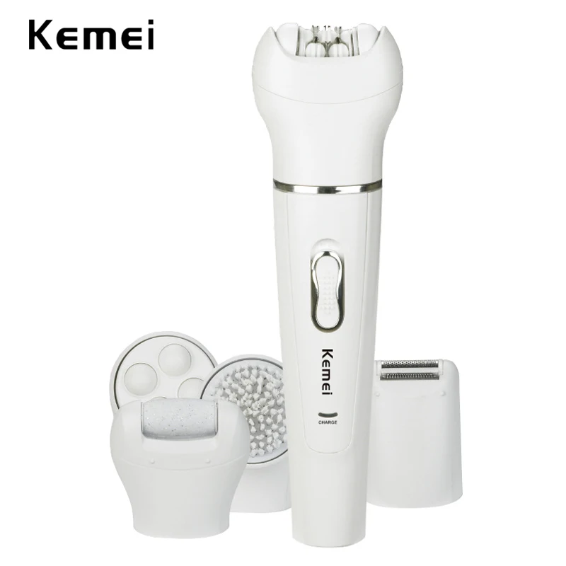 Kemei 5 в 1 эпилятор для волос бикини женщин женская электробритва перезаряжаемый