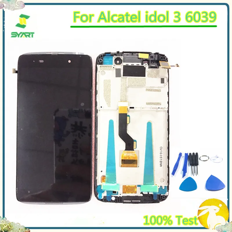 ЖК дисплей для idol 3 кодирующий преобразователь сенсорного экрана в сборе Alcatel One