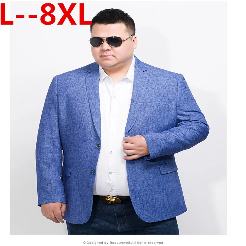 10XL 8XL 6XL 5XL 4X брендовый Небесно-Голубой блейзер мужской костюм Veste Homme Новое поступление мужской свободный пиджак Стильный мужской костюм - Цвет: 2