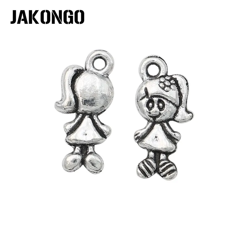 JAKONGO 20 шт. оптовая продажа античное серебряное покрытие подвески искусственные