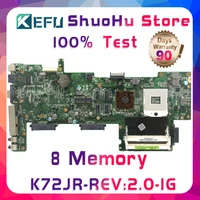 kefu k72jr for asus k72jt k72jk k72ju k72j x72j 8memory 1g ram laptop motherboard tested 100 work original mainboard