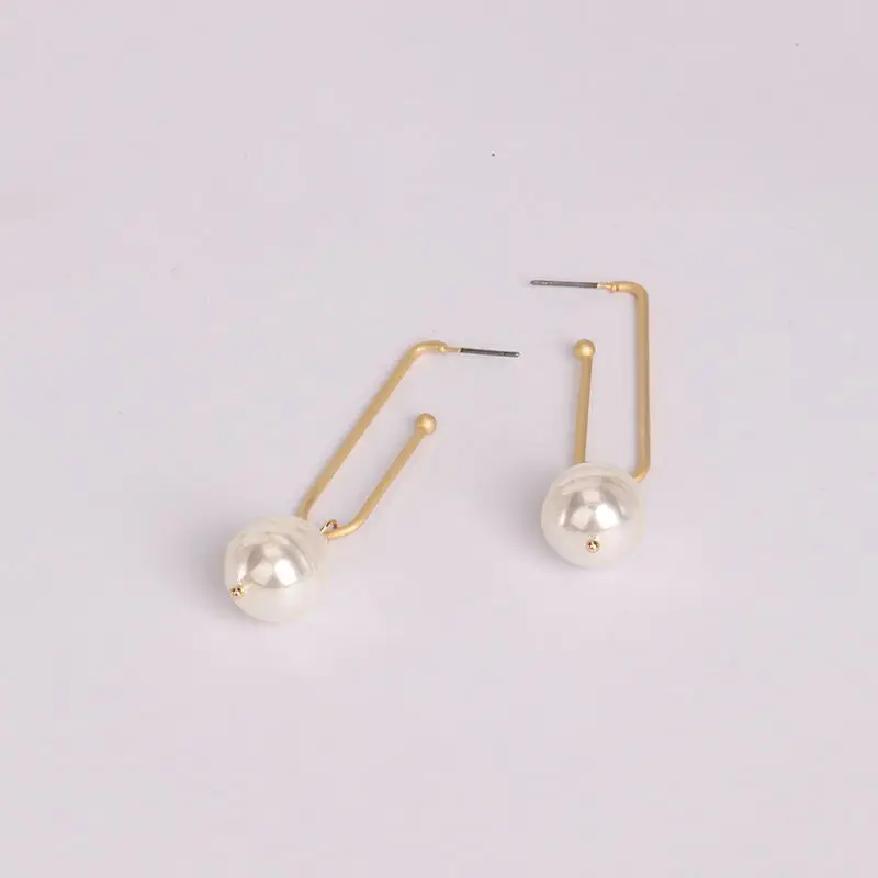 JZYN корейские дизайнерские металлические золотые Висячие Серьги Геометрические