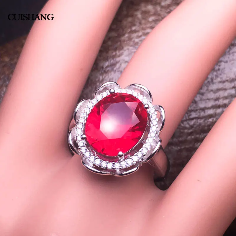CSJ новые дизайнерские красные рубиновые кольца из стерлингового серебра 925 пробы