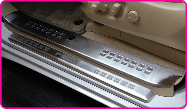 Защитные пластины для порогов дверей Higher star 8шт. (4 внутренние + 4 внешние) для TOYOTA Land Cruiser Prado 2010-2017 гг.