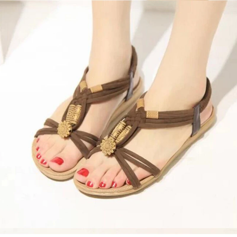 Женские сандалии в винтажном стиле босоножки гладиаторы на танкетке пляжные