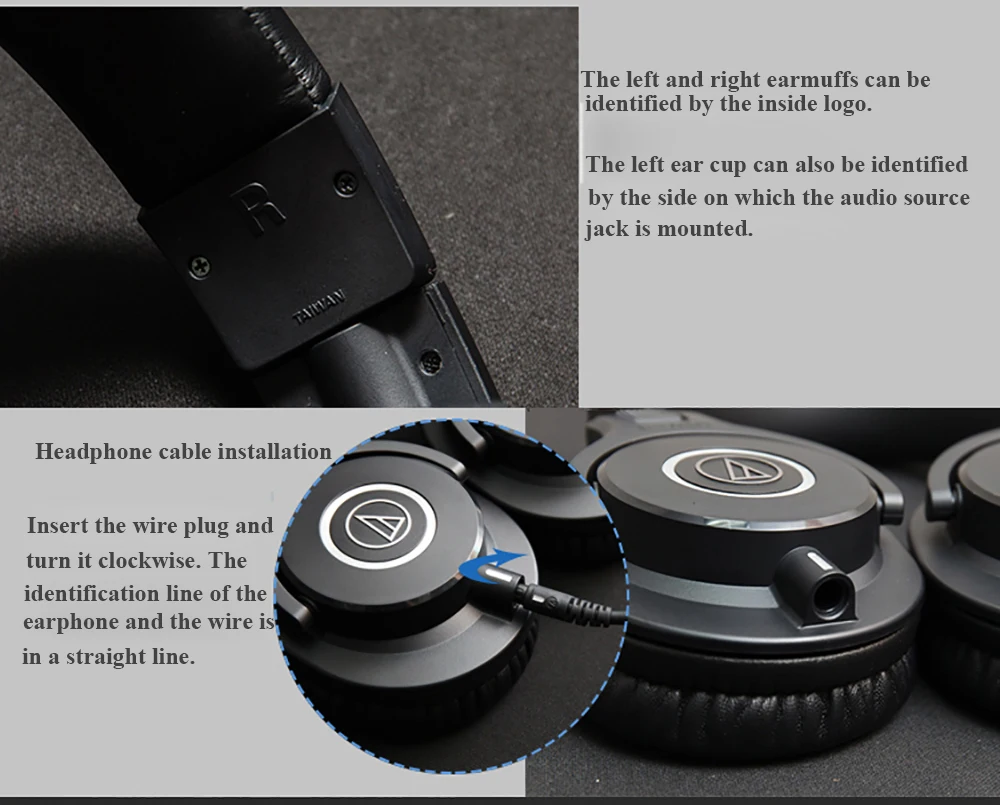 Оригинальные наушники Audio-Technica ATH-M40x, профессиональные мониторные наушники, Накладные наушники, складные наушники HiFi с съемными кабелями