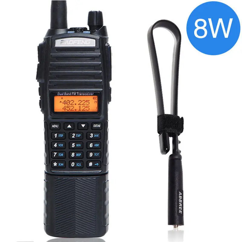 BaoFeng UV-82 Plus 10 км Высокая мощность 3800 мАч батарея Двухдиапазонная рация 10 км с разъемом постоянного тока портативное радио uv82 - Цвет: add 33cm antenna