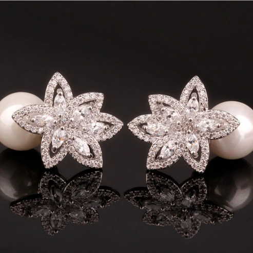 Европейские и американские новые роскошные темпераментные жемчужные серьги