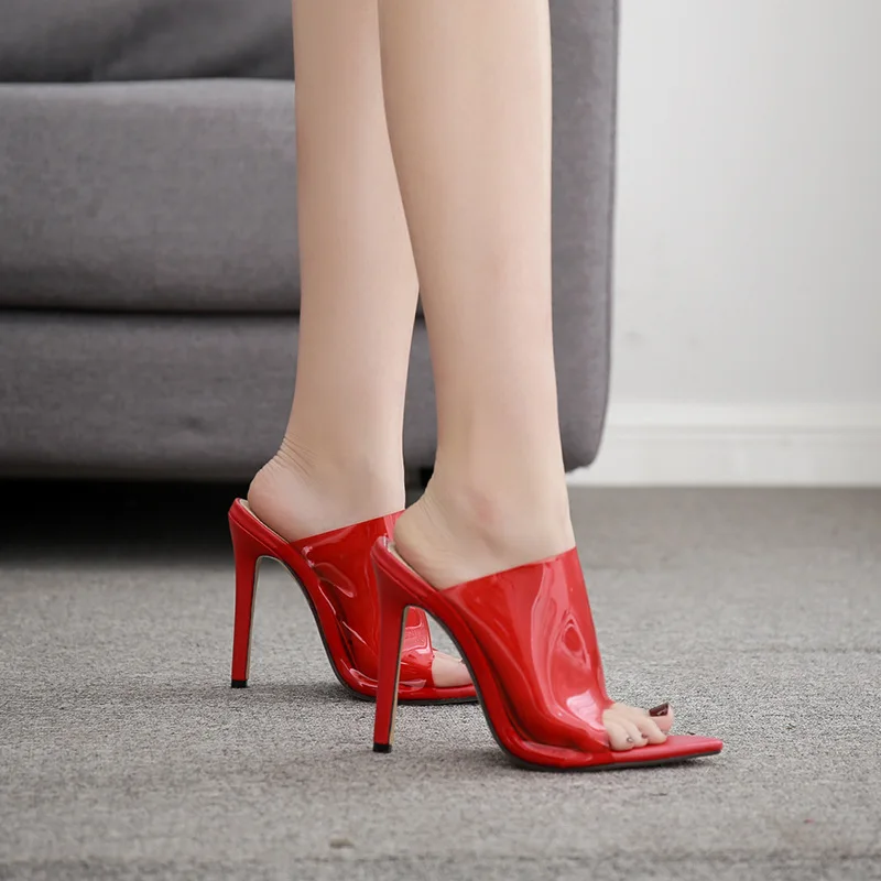 Сандалии желе женские на высоком каблуке 13 см прозрачные Босоножки с открытым